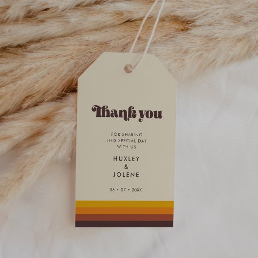 レトロ60sヴィンテージ結婚カラー ギフトタグ