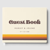 レトロ60sヴィンテージ結婚カラー ゲストブック (正面)