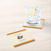 レトロ60sヴィンテージ結婚カラー スクエアペーパーコースター (インサイチュ)