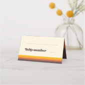 レトロ60sヴィンテージ結婚カラー プレイスカード (正面)