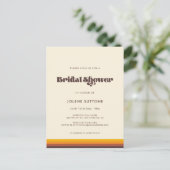 レトロ60sヴィンテージ色ブライダルシャワーへの招待 ポストカード (スタンド正面)
