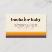 レトロ60sヴィンテージ赤ちゃんシャワーブックリクエストカード エンクロージャーカード (正面)