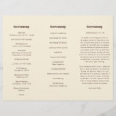 レトロ60sヴィンテージ3折結婚式 プログラム チラシ (正面)