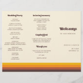 レトロ60sヴィンテージ3折結婚式 プログラム チラシ (裏面)