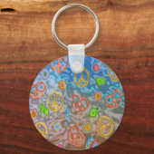 レトロ60s平和な海ライフアパレルギフト キーホルダー (正面)