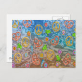 レトロ60s平和な海ライフアパレルギフト ポストカード (正面/裏面)