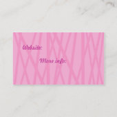 レトロ60s明るいピンクの美容院の名刺 名刺 (裏面)