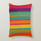 レトロ60s明モダンるいストライプ アクセントクッション (正面(垂直))