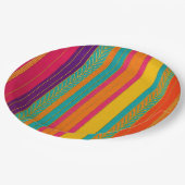 レトロ60s明モダンるいストライプ ペーパープレート (アングル)