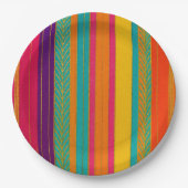 レトロ60s明モダンるいストライプ ペーパープレート (正面)