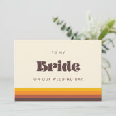 レトロ60s私の花嫁に私たちの結婚式の日カード 招待状 (スタンド正面)