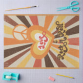 レトロ60s70sピースラブロックnロール分身ティス 薄葉紙 (クラフト)