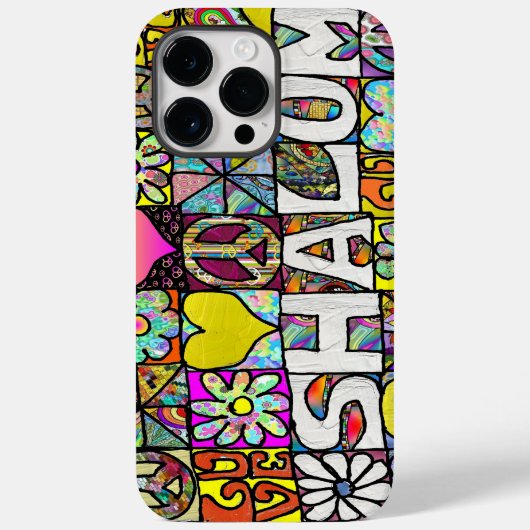 レトロ60s サイケデリックシャロームLOVE Case-Mate iPhoneケース iPhone 14 Pro Maxケース (裏面)
