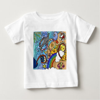 レトロ60's サイケデリック ビーチ ギフト アパレル ベビーTシャツ