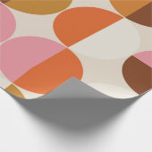 レトロ60s - 70sのスタイルと虹のヒッピーの太陽 ラッピングペーパー (角)