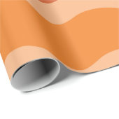 レトロ60s 70sオレンジと赤のGroovy波 ラッピングペーパー (ロールコーナー)