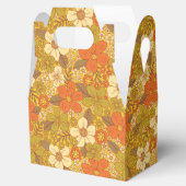 レトロ60s/70sオレンジ&オリーブグリーンフローラ フェイバーボックス (オープン)