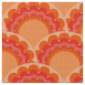 レトロ60s 70sスタイル織物 ファブリック (クローズアップ)