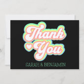 レトロ60s,70sパーソナライズされたの名結婚前 サンキューカード