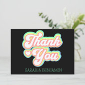 レトロ60s,70sパーソナライズされたの名結婚前 サンキューカード