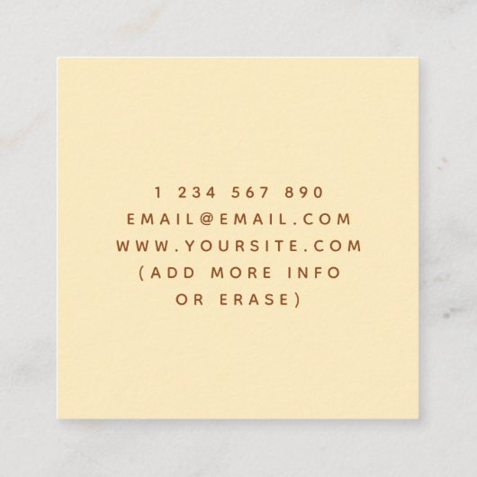 レトロ60s 70s幾何学虹60度波 スクエア名刺 (裏面)