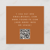 レトロ60s 70s幾何虹波QRコード スクエア名刺 (裏面)