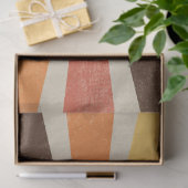 レトロ60s 70s日が差すことオレンジストライプの金ゴールドブラウン 薄葉紙 (ギフト)