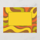 レトロ60s 70s液体旋回抽象芸術パターンカード ポストカード (裏面)