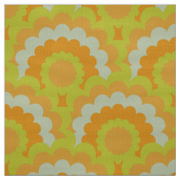 レトロ60s 70s生地モダンホタテ模様 ファブリック