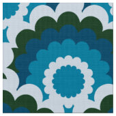 レトロ60s 70s生地モダンホタテ模様 ファブリック (クローズアップ)