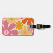 レトロ60s 70s美的花柄ラゲッジタグ ラゲッジタグ (正面横)