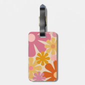 レトロ60s 70s美的花柄ラゲッジタグ ラゲッジタグ (裏面縦)