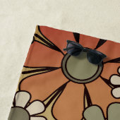 レトロ60s 70s花嫁の花柄 ビーチタオル (インサイチュ)