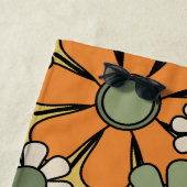 レトロ60s 70s花嫁の花柄 ビーチタオル (インサイチュ)