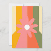 レトロ60s 70s Groovyストライプバチェロレッテ 招待状 (裏面)