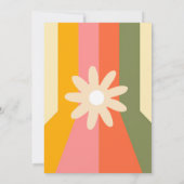 レトロ60s 70s Groovyブリデスメイドストライプルンチョン 招待状 (裏面)