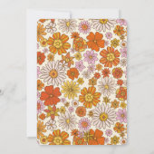 レトロ60s 70s Groovy Hippie招待状 招待状 (裏面)