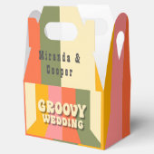 レトロ60s 70s Hippie Groovyストライプ結婚s フェイバーボックス (オープン)