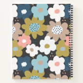 レトロ60s Groovyフローラフラワーパーソナライズされたレシピ ノートブック (裏面)