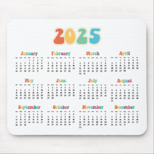 レトロ60s Hippie 2023カレンダー マウスパッド