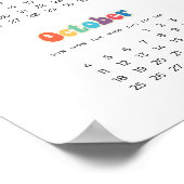 レトロ60s Hippie 2025カレンダー ポスター (角)