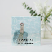 レトロ60th誕生日アルバムカバー90s音楽 招待状 (スタンド正面)