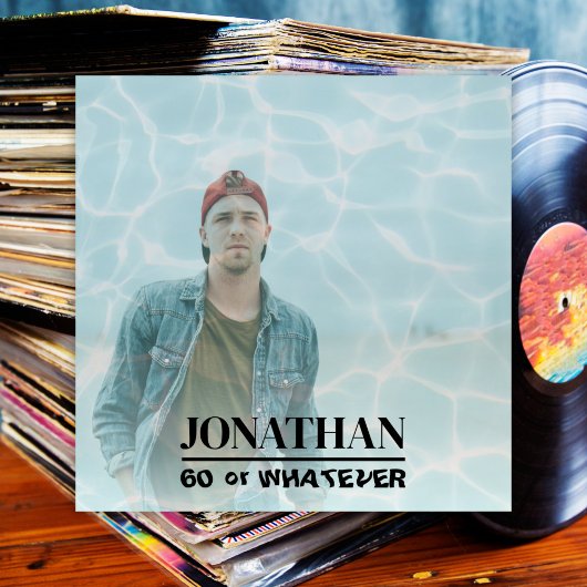 レトロ60th誕生日アルバムカバー90s音楽 招待状