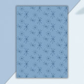 レトロ60th誕生日ミッドセンチュリーモダンブルー 招待状