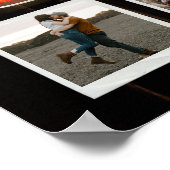 レトロ65周年記念ハートカスタムフォトコラージュ ポスター (角)