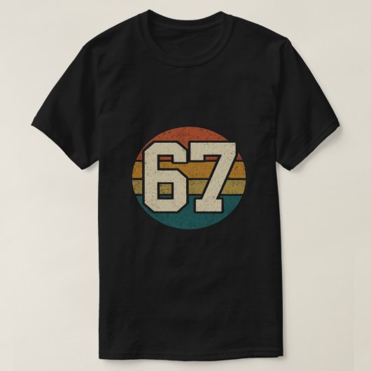 レトロ67ビンテージ加工ナンバーTシャツ Tシャツ (デザイン正面)