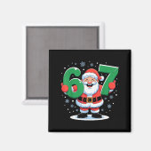 レトロ67 ミーム 楽しいクリスマス サンタ 67祭り マグネット (正面/裏面)