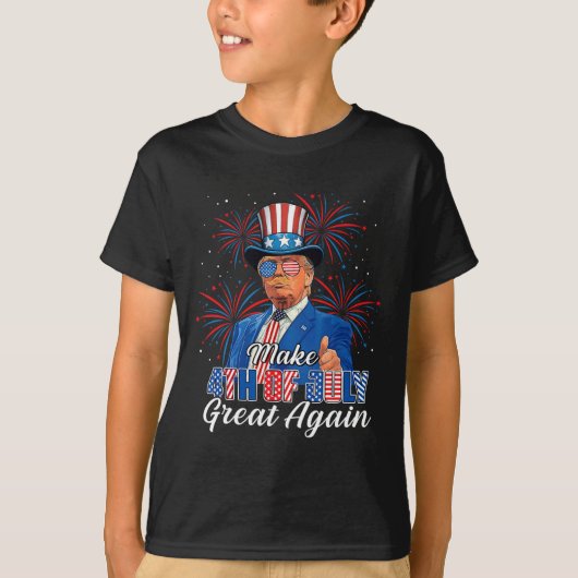 レトロ7月4日の再素晴らしび愛国的な地域 Tシャツ (正面)