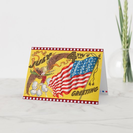 レトロ7月4日カード カード (正面)