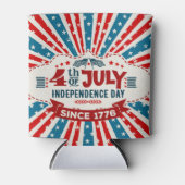 レトロ7月4日クーラーボックス 缶クーラー (正面)